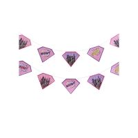 Girlande Superhelden pink, 4m Girlande Superhelden pink, 4m