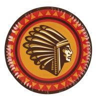 Pappteller Indianer, ø 23cm, 6 Stück Pappteller Indianer, ø 23cm, 6 Stück
