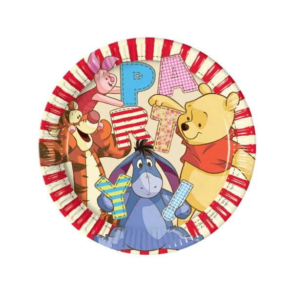 T1142451-Pappteller-Winnie-Poo-23cm-8-Stueck