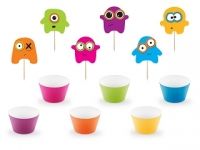 Cupcake-Set Monster, 12 Teile Cupcake-Set Monster, 12 Teile