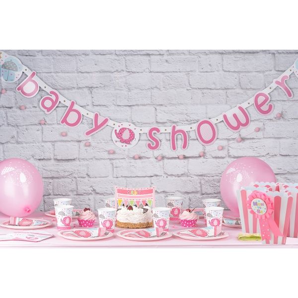 Babyshower Mottobox für Mädchen - 96-teilig