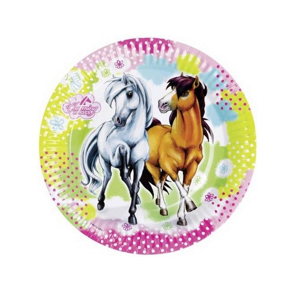 T1142133-Pappteller-Pferd-Charming-Horses-23cm-8-Stueck