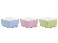 Snackboxen, Grün, Rosa & Blau Pastell, 6 Stück - ca. 10,5 x 9,5 x 6cm Snackboxen, Grün, Rosa & Blau Pastell, 6 Stück - ca. 10,5 x 9,5 x 6cm