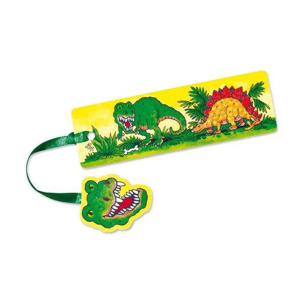 Glitzer Lesezeichen Dino