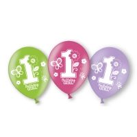 Luftballons 1. Geburtstag, 6 St Luftballons 1. Geburtstag, 6 St