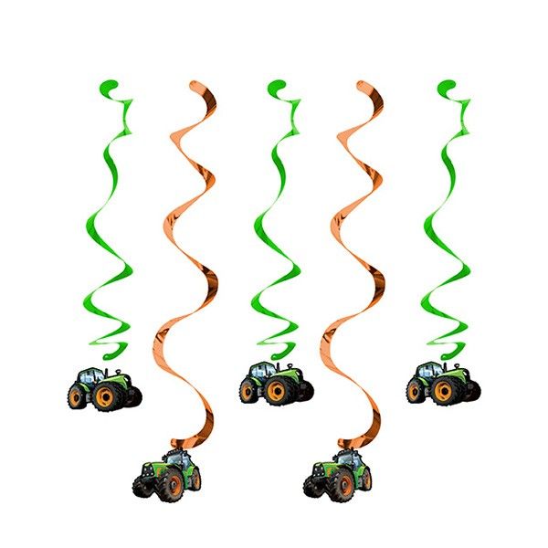 Haengedekoration-Traktor-91cm-5-teilig