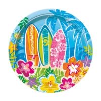 Pappteller Hawaii, ø18 cm, 8 Stück Pappteller Hawaii, ø18 cm, 8 Stück