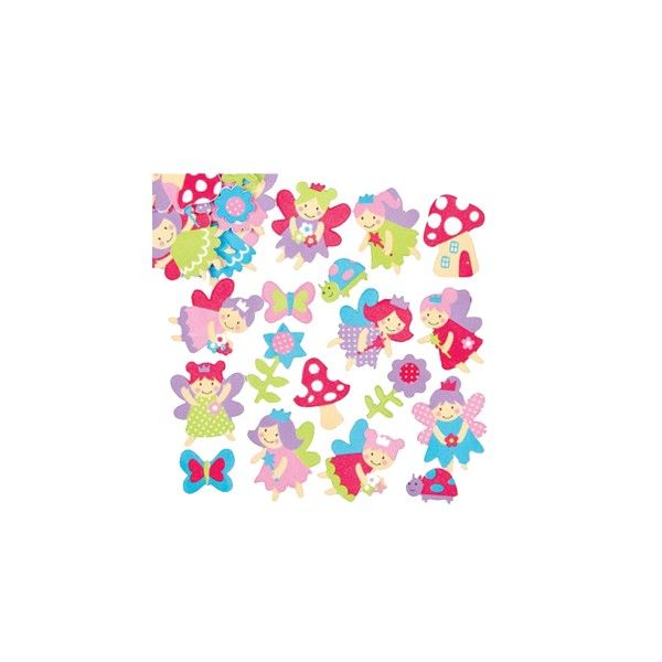 T1142560-Moosgummi-Aufkleber-Feen-120-Stueck