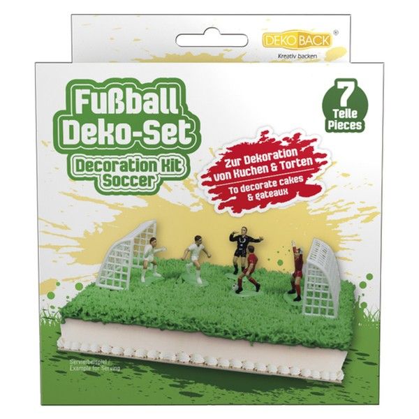 Tortendeko Set Fussballfeld, 7-teilig