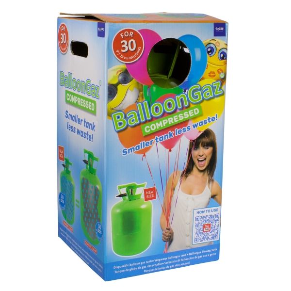 Helium Ballon Gas-Flasche, Ballon Maschine, 0.25 m³ für ca. 30 Ballons von 23cm Größe