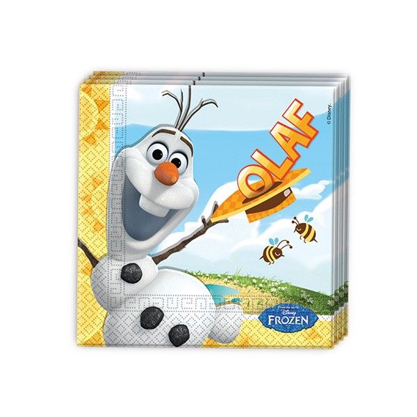 T1142420-Servietten-Eiskoenigin-Olaf-Sommer-33cm-20-Stueck