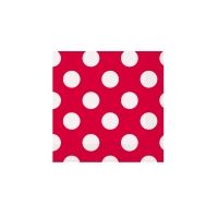 Servietten Punkte rot, 25cm, 16 St Servietten Punkte rot, 25cm, 16 St