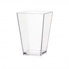 Einweg-Fingerfood Glas aus Plastik, quadratisch, 100 ml, Transparent, 40 Stück
