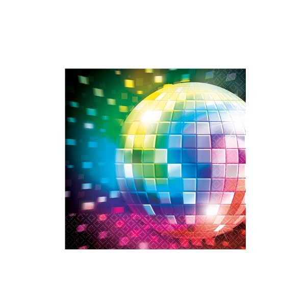 Servietten Disco, 33cm, 16 Stück