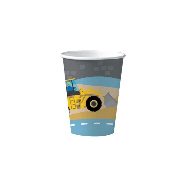 Pappbecher Baustelle, 200ml, 8 St