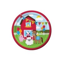 Pappteller Bauernhof, ø23cm, 8 Stück Pappteller Bauernhof, ø23cm, 8 Stück