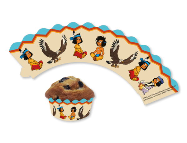 Deko-Banderolen für Muffins und Cupcakes Yakari, 12 Stück