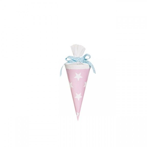 Schultüte Sterne, rosa, 15cm