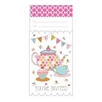 Einladung Tee Party, 10x15cm, 8 Stück Einladung Tee Party, 10x15cm, 8 Stück