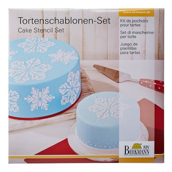 Torten Schablonen-Set Eiskristall, 2-teilig