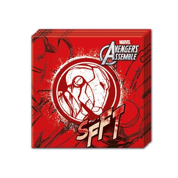 T1142336-Servietten-Avengers-Teen-Iron-Man-33cm-20-Stueck