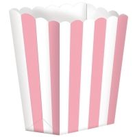 Popcorntüten, rosa/ weiß, 5 Stück Popcorntüten, rosa/ weiß, 5 Stück