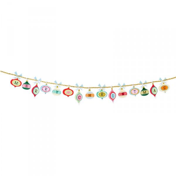 Girlande Merry Christmas Christbaumkugeln, 3m 