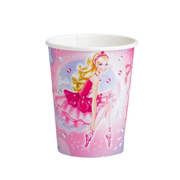Pappbecher Barbie, 250ml, 8 St