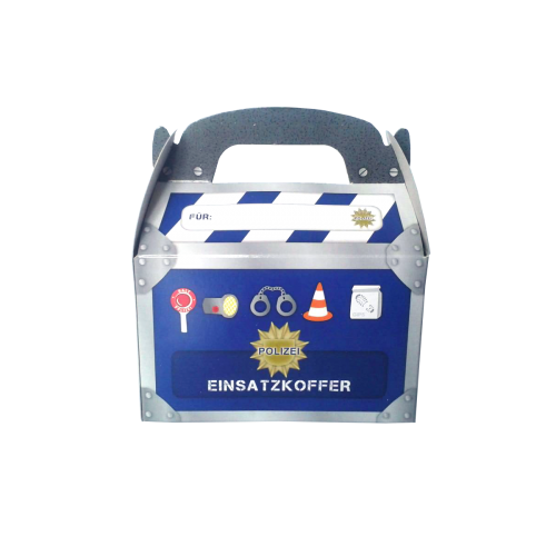 Geschenkboxen Polizei, 15x8x9,5cm, 6 Stück