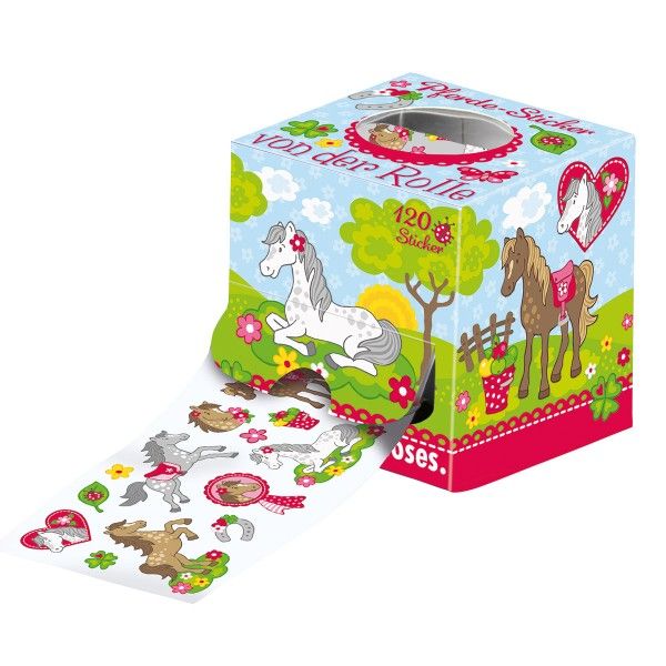 Stickerrolle Pferd Weiss
