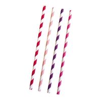 Strohhalme, gestreift pink/wei Strohhalme, gestreift pink/wei
