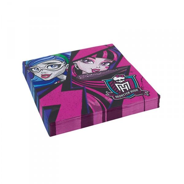 Servietten Monster HIgh 33cm, 20 Stück