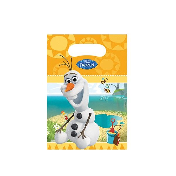 T1142422-Partytueten-Eiskoenigin-Olaf-Sommer-6-Stueck