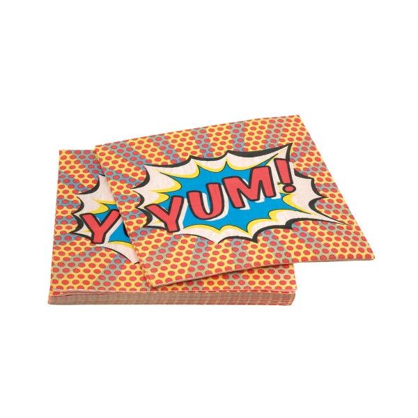 Servietten Pop Art Superhelden YUM!, 20 St