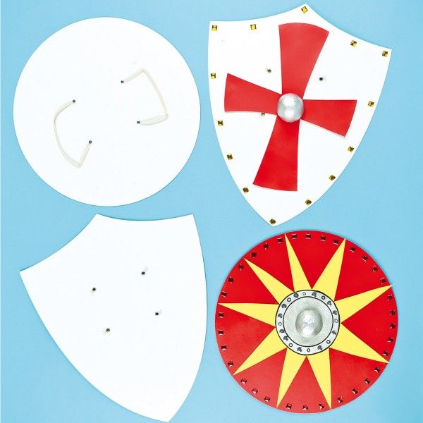 Blanko-Ritterschild zum Selbstgestalten, 4 Stück online kaufen | Tambini