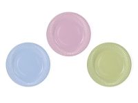 Pappteller, Ø 18 cm, Grün/Rosa/Blau Pastell, 6 Stück Pappteller, Ø 18 cm, Grün/Rosa/Blau Pastell, 6 Stück