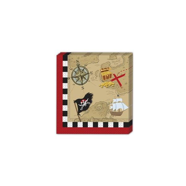 Servietten Piraten, 33x33cm, 20 St