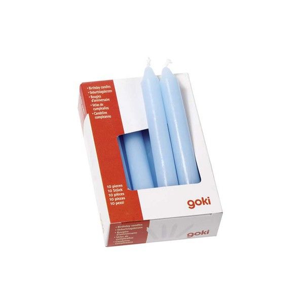 Kerzen hellblau 10cm, 10 St