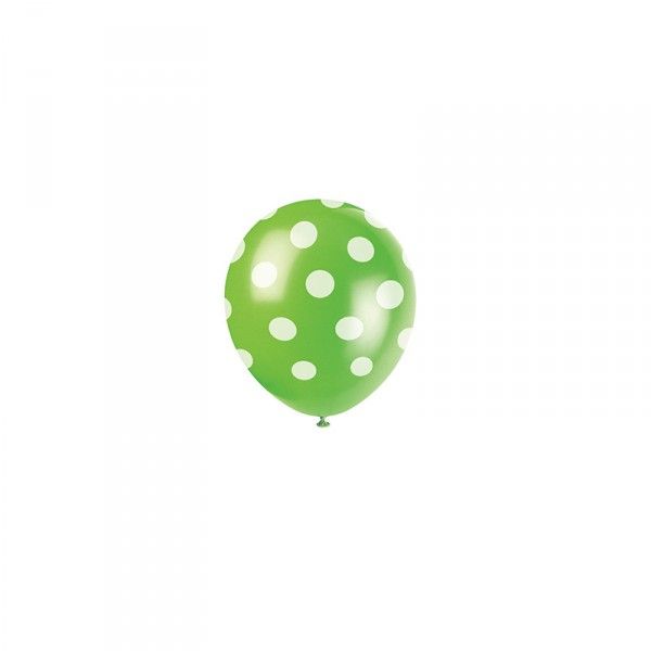 [EOL] Luftballons mit Punkten grün, 6 Stück