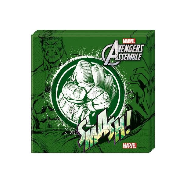 T1142335-Servietten-Avengers-Teen-Hulk-33cm-20-Stueck