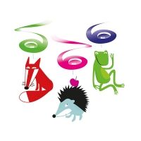 Deko-Spiralen Waldtiere, 6 Stück Deko-Spiralen Waldtiere, 6 Stück
