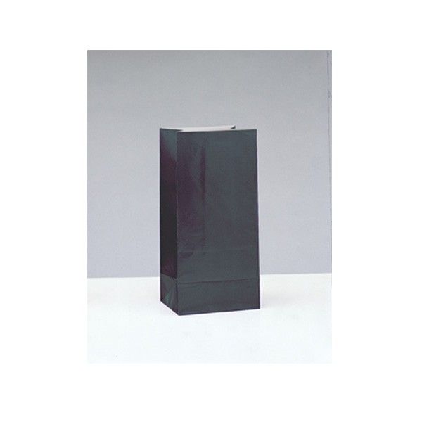 Partytüten aus Papier, schwarz, 12 Stück