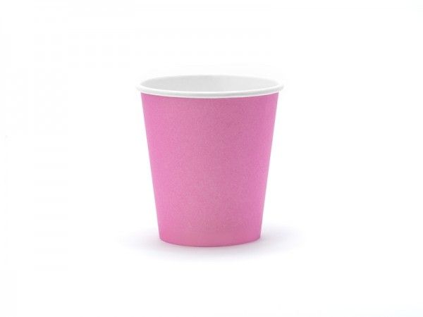 Pappbecher, Pink, 6 Stück, 160 ml