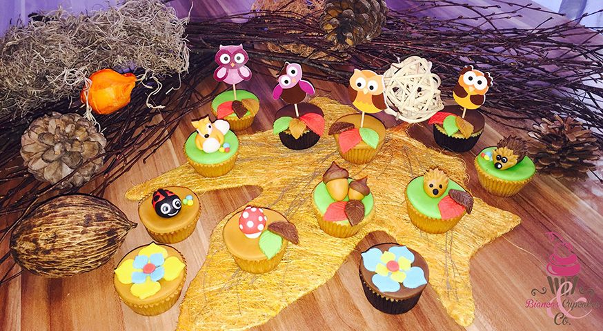 Auf diesen Cupcakes treffen die Bewohner des Waldes zusammen. • Fotos: Biancas Cupcakes & Co / Facebook.com