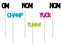 Cupcake Topper, Monster, 6 Stück Cupcake Topper, Monster, 6 Stück