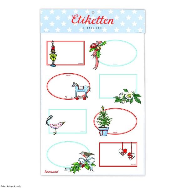 Sticker Etiketten Weihnachten, 8 St