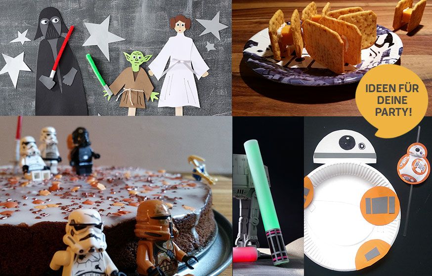 Bastelideen, Spieletipps und Rezepte für die Star Wars Party.