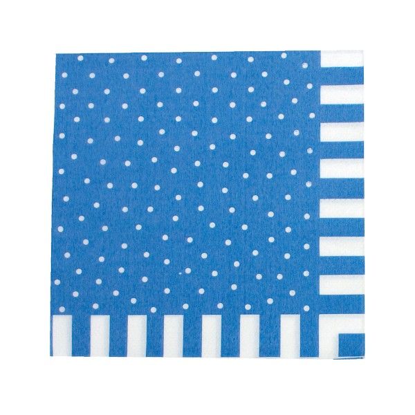 Servietten mit Punkten, blau, 20 St