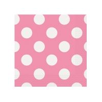 Servietten Punkte pink, 33cm, 16 St Servietten Punkte pink, 33cm, 16 St