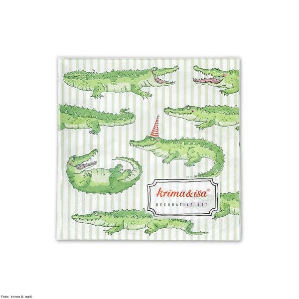 Servietten Krokodil, 20 St